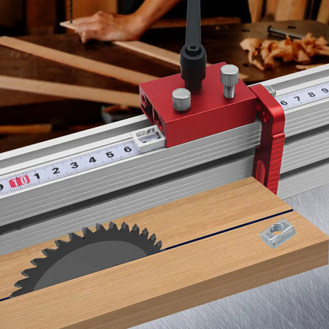 Aluminum Alloy T Track Fence Flip Stop For Miter Track Systems, Holds Tight On T Tracks, Easy To Adjust, No Fuss Woodworking Stop