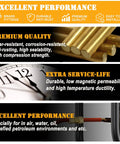 Brass compression fittings collage on ad banners showing tubes, unions and ferrules; hardware kit theme