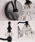 Matte Black Modern Bathroom Vanity Light Fixture Over Mirror Wall Sconces For Bedroom Hallway Living Room With Warm Soft White Led Glow And Easy Mount Dope Flower Shape Design, close-up details.