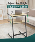 Walking Pad Desk Attachment With Adjustable Height And Handlebar in living room setup, height indicator visible