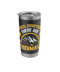 Insulated Stainless Steel Tumbler For Glider And Sailplane Pilots, Soaring Aviation Enthusiast Gift, black with design