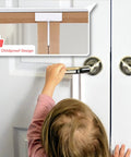 Metal Bifold Door Lock For Double Doors Kidproof Closets Cabinets And Pantries No Tool Install 4 Pack Keeps Toddlers And Pets Out Of Your Storage Space
