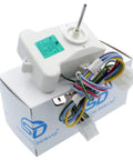 Refrigerator Evaporator Fan Motor Replacement 115V 60Hz 3.3W 2600 RPM with 1-3/4 inch shaft and wires on white box