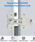 4 Inch Flip Latch Gate Latches Built Tough With SUS304 Stainless Steel Brushed Nickel on a door for security