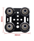 V Slot Gantry Plate Set With POM Wheels For Aluminum Extrusion 2 Pack 3D Printer Accessory Built For Smooth Precise And Efficient Motion On Your Rig Ideal For DIY 3D Printing Enthusiasts And CNC Projects Lightweight Durable Components Easy Install, 66mm