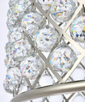Close-up of Hella Sweet Madison 8 Light Pendant with Royal Cut Crystals polished nickel finish, highlighting geometric design.