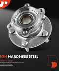 Close-up view of Two Pack Rear Wheel Bearing And Hub Assembly 5 Lug For Mazda CX 5 2013 Through 2023 AWD All Models, highlighting steel material.