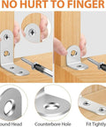 Hella Sturdy Stainless Steel Shelf Brackets, L Shaped Corner Mounts With Hardware, shown attaching securely to wood for heavy-duty builds.