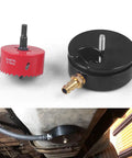 Beefy High Flow Aluminum Fuel Tank Sump Kit For Cummins Duramax Powerstroke Diesel And Gas Engines, installed view in truck