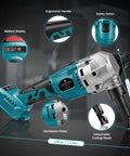 Brushless Cordless Sheet Metal Nibbler For Makita 18V Battery, Lightweight Power Tool with ergonomic handle and battery display.