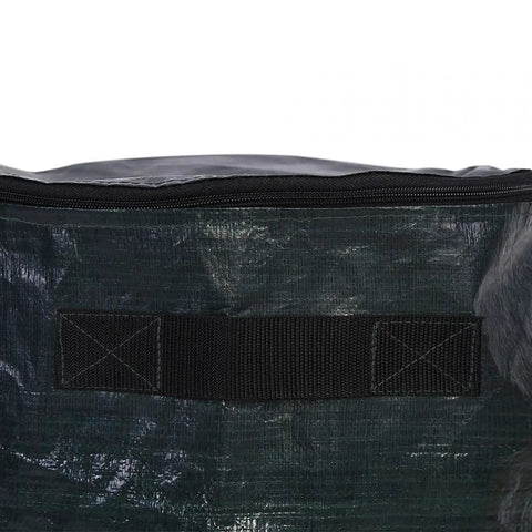 Close-up of black PE material of Collapsible Compost Bag For Organic Waste Kitchen And Garden Use Large Capacity Eco Friendly with handle.