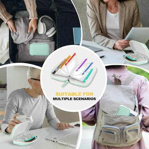 Waterproof A7 Pill Organizer Kit With 7 Large Zipper Pouches For A7 Binder BPA Free Weekly Medicine Storage in various scenarios