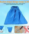 Cloth Filter For Two And Two Point Five Gallon Shop Vac Systems In A Three Pack, microlined replacement shown in blue fabric.