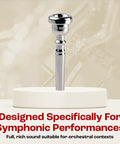 American Classic Trumpet Mouthpiece 3C Silver Plated for That Rich Warm Tone and On Point Response Great for All Levels and Styles Delivers Balanced Feel and Flexible Color for Studio Rehearsal and Stage Performances. silver trumpet mouthpiece on display