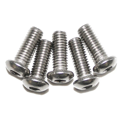 Premium Heavy Duty M3 By 20 Millimeter Button Head Socket Cap Screws Crafted From Rust Resistant 18 8 Stainless Steel arranged in a group.