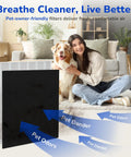 Replacement Filter A For Winix PlasmaWave Air Purifiers C535 5300 5300-2 6300 6300-2 P300 AM90 C909 9800 in living room with dog