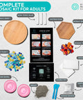 Complete set of 2 Mosaic Kits for Adults, Diy Stained Glass Craft for Beginners, with tools and materials for handmade projects