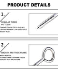 Close-up of 5 Inch Large Eye Bolts Screw In Stainless Steel 4 Pack Heavy Duty Eye Hooks For Wood Hanging 500 LBS Working Load Zinc Coated