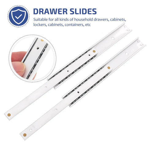 16mm Wide Two Way Drawer Slides For Furniture And Cabinets Aluminum Alloy Micro Extension Rails 140mm Heavy Duty Cupboard Slides