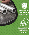6061 T6 Aluminum Spacer Tubes One Half Inch Outer Diameter By Quarter Inch Inner Bore 36 Inches Long Round Dividers 10 Piece Kit on metal surface.