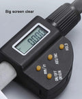 Depth Micrometer With Digital Display showing clear backlit readout and buttons for Ultraprecise 0-25mm Depth Gauge 0.001mm Resolution.