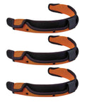 Three Pack Skullerz 8984 Hard Hat Sweatband Replacement For Easy On Off Comfort Moisture Wicking Anti Stink Sweat Orange