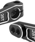 Close-up of Beefed Up Aluminum 25T Servo Horn Set 3 Pack With M3 Threads for RC cars, showing CNC machined 25 teeth design.