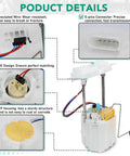 Fuel Pump Module Assembly Replacement For Chrysler 300 Dodge Challenger Charger Magnum Suits 2.7L 3.5L 3.6L 5.7L 6.1L 6.4L Hemi V8 V6 Engines Fits 2005 Through 2017 Models E7192M with insulated wiring and precise connector