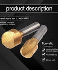 KATUR HSS 90° chamfering end mills set, 2 pcs visible, 1/4 in shank, gold cutting heads