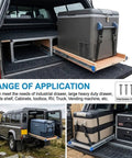 Beefy 53mm Width Heavy Duty Locking Drawer Slides With Lock 3 Fold Full Extension Side Mount Ball Bearing Rails 250 Lb Load Capacity 12 to 40 Inch Range For Cabinets Steel Furniture And DIY Projects in vehicle application