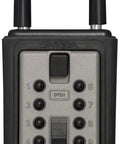 AccessPoint 001166 KeySafe 3 Key Portable Push Button Key Safe Box in titanium gray with visible push-button padlock.