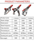 Heavy Duty 1100W Pipe Polisher And Tube Sander Triple Roller Belt Grinder With Variable Speed Control product parameters table