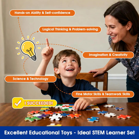 SharkBot Smart Car Kit With Offline Voice Control ESP32 Coding Robot For Kids Age 8 To 12 Supports Arduino ACECode And Classroom Home Education Gift For Boys And Girls Totally Kid Friendly With I2C Ports Servo Extensions And RGB Lights, STEM puzzle learning scene