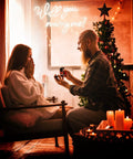 Man proposing with 'Will You Marry Me' neon sign LED light for engagement party decor, romantic setting, indoor use