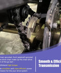 Close-up of Beefed-Up 420 Chain Sprocket Kit With 25T Sprocket And 32 Link Chain for Coleman KT196 Go Kart power transmission