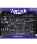 Packaging of Warlock Tiles Marketplace Accessory For Dungeons And Dragons And Tabletop RPGs With Dope Modular Market Stalls