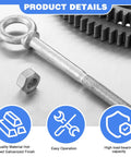 16 Pack Shouldered Eye Bolts With Nuts Half Inch By Six Inch Hot Dip Galvanized Heavy Duty Industrial Lifting Anchoring Hanging For Real World Builds Tough As Nails Construction And DIY Projects, eye bolt with nut