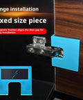 Door Hinge Jig Kit That Works Like A Charm For Precise Installations With Magnetic Alignment, blue guide in use