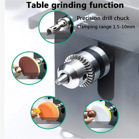 Badass Compact Mini Table Saw With Adjustable Speed Control And Precision Angle Guide For Diy Woodworkers Crafting hardwood plastic with drill chuck.