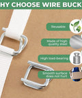 Kickass 100 Pack Three Quarter Inch Steel Wire Buckles For Woven Cargo Straps showcasing reusable high-quality steel design.