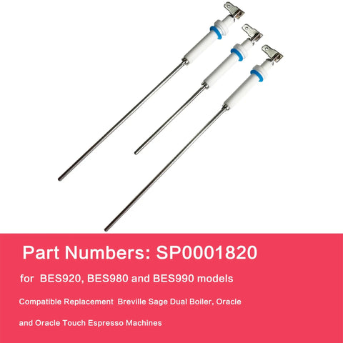Premium Ceramic Steam Probe Set With O Rings For Breville Sage Dual Boiler Oracle And Oracle Touch Espresso Machines, 3 steam wands
