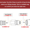 Diagram illustrating connection guide for Brass Pipe Fittings Adapter Three Eighths Inch Male Flare To One Quarter Inch Female NPT