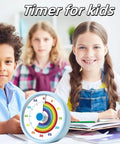 Colorful Visual Countdown Timer Kid Friendly For All Ages 60 Minute Time Timer in classroom with smiling children