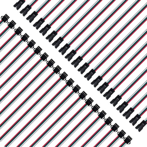 20 Pairs JST SM 3 Pin LED Strip Connectors Kit With 15cm 22AWG Cables For WS2812B WS2811 WS2812 WS2814 SK6812 RGBW