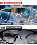 Comparison of Over Eyeglasses Safety Glasses With No Fog Anti Fog Scratch Resistant Wraparound Lens Adjustable Temples