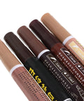 Five Color Furniture Touch Up Markers Set For Wood Floors Cabinets Tables Desks And Doors, Scratch Repair Kit