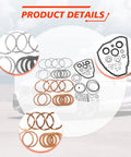 Transmission Master Rebuild Kit For JF015E RE0F11A CVT With Seals, Automotive Overhaul Kit Compatible With March Versa Sentra Cube Tiida NV200 And Spark Models Fits 1.4L To 2.0L Engines. transmission gaskets, seals, and friction plates