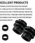 Beef Up Your Braking With This Rubber Boots Caliper Pins Bushing Kit With O Ring for dustproof slide pins, black bushings
