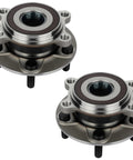Front Wheel Hub And Bearing Assembly For Mazda 3 2014 2017 And Mazda CX 3 2016 2017 5 Lug 2 Piece ABS Compatible Direct Fit Replacement Wheel Hub Bearings Set For Front Axle, showing two units.