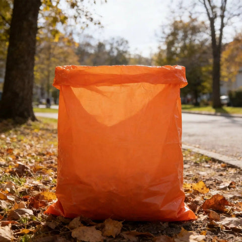 Heavy Duty Cart Liner Bag For Street Sweepers And Utility Carts Waterproof Oxford Cloth Tear Resistant Coating Orange Bag